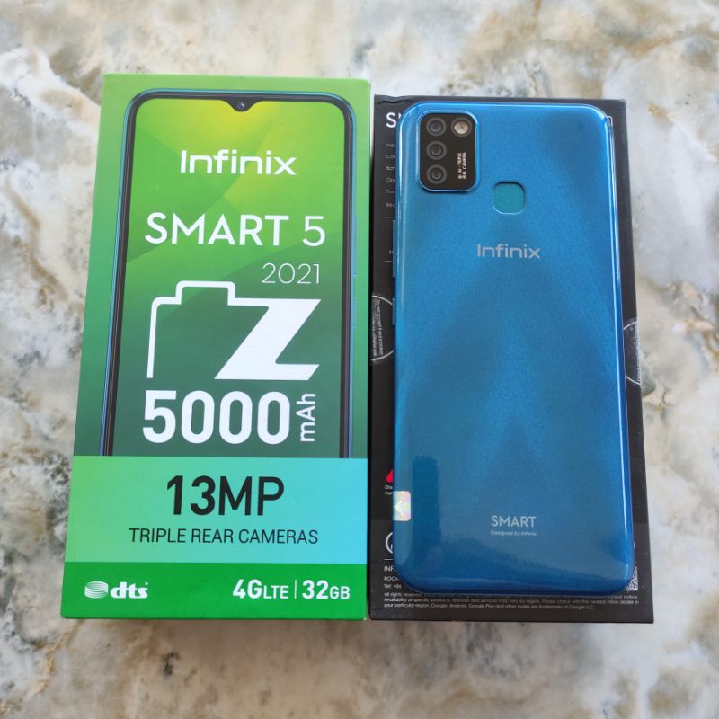 Infinix Smart 5 2021 2/32 ram 2 internal 32 Gb seken mulus