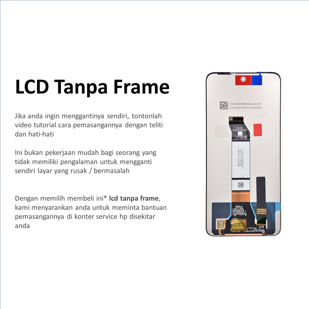 [ CHECK.ID ] LCD + FRAME XIAOMI REDMI NOTE 10 5G / POCO M3 PRO 5G ORIGINAL