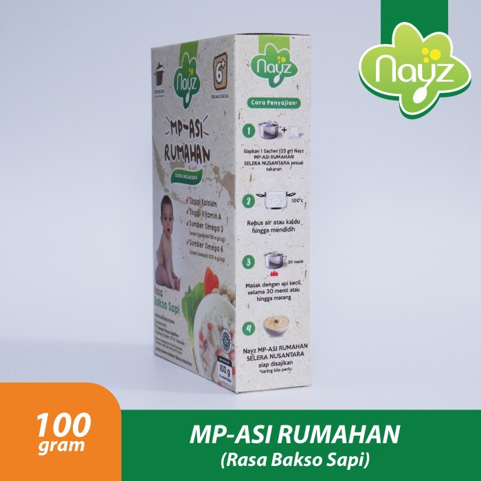 NAYZ MPASI RUMAHAN RASA BAKSO SAPI / 100 G