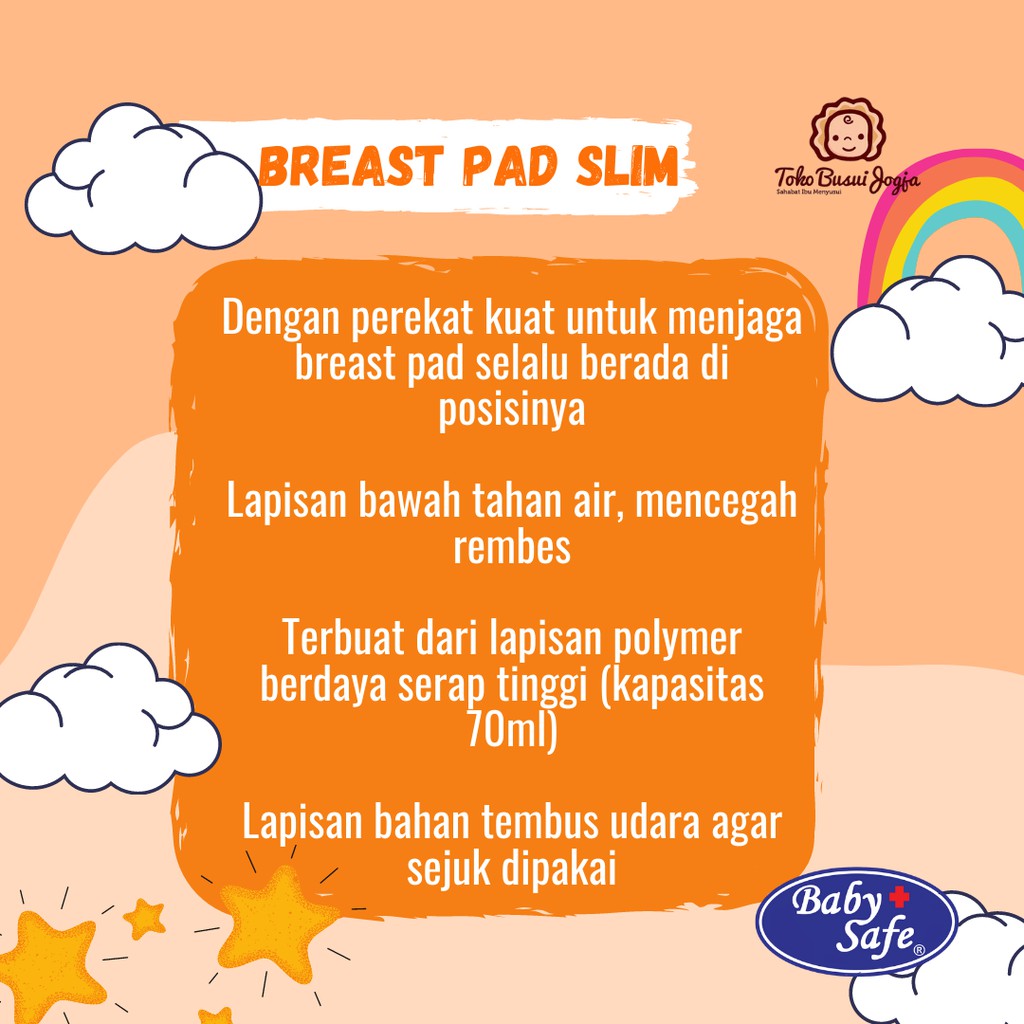 Breast Pad Disposable Baby Safe / Penyerap Asi Isi 56 Slim BPS60 BP056 BP56 / Nursing Pad Washable