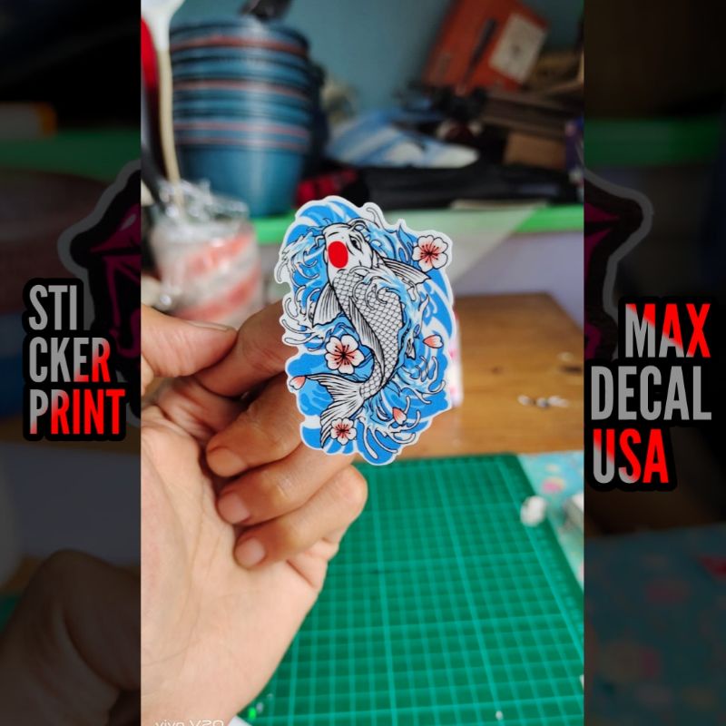 

STIKER PRINT LOGO IKAN KOI | STICKER PRINTING KEREN ANIME DLL