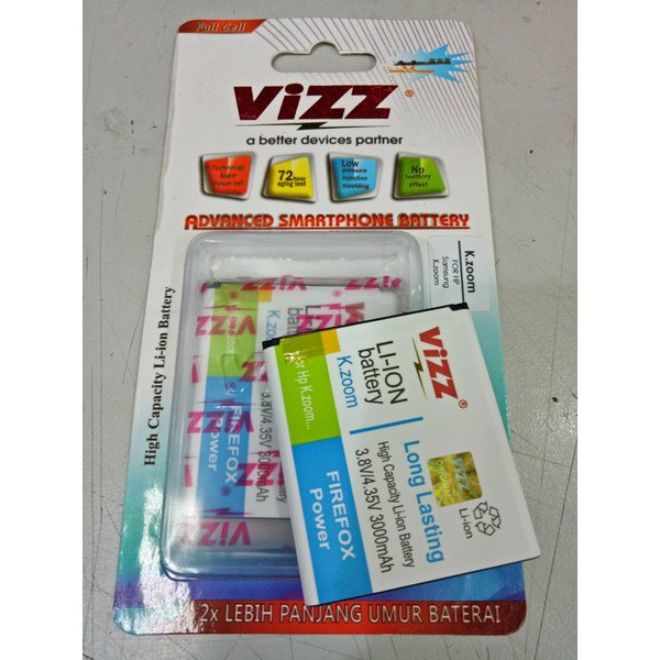 Vizz Double Power Battery Batre Baterai Vizz Samsung Kzoom K Zoom