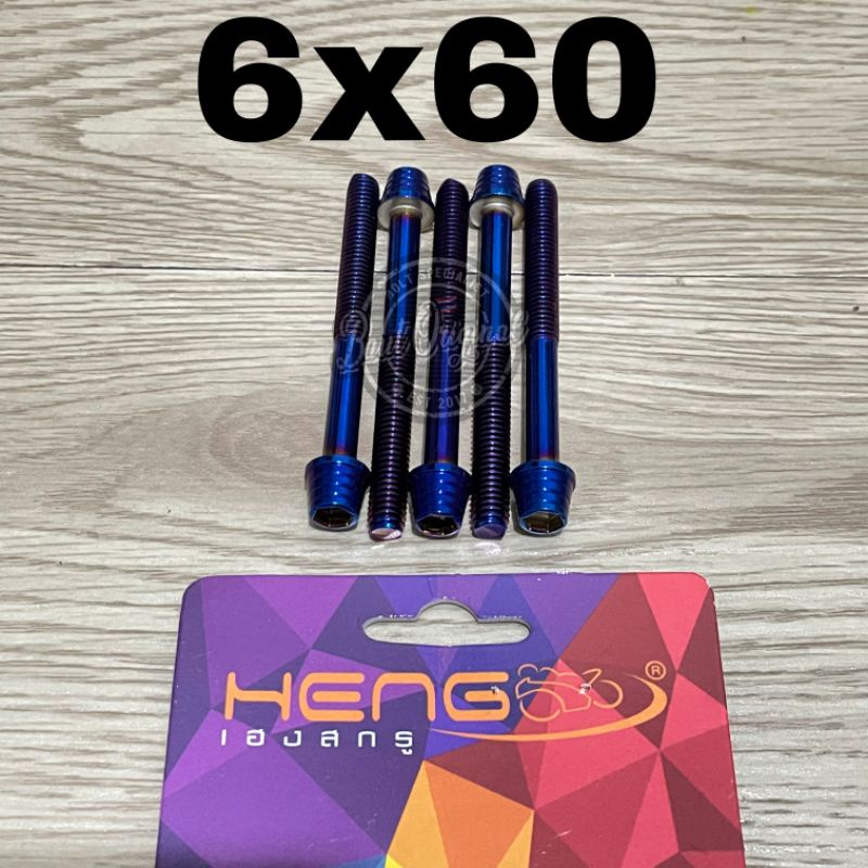 baut probolt kerucut blue 6x60 drat 10 panjang 6cm original heng