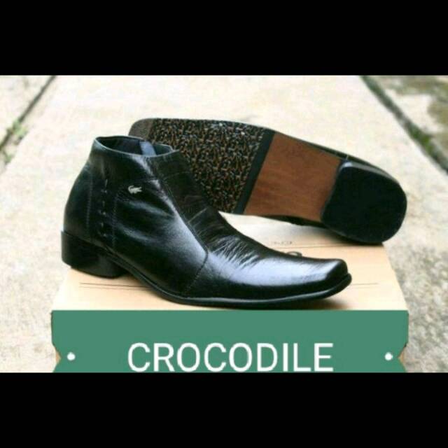 ENOZ X CROCOS - Sepatu Pantofel Formal Pria Kerja Pesta Hitam Keren Trendy Gaya Masa Kini Berkualitas Terbaik