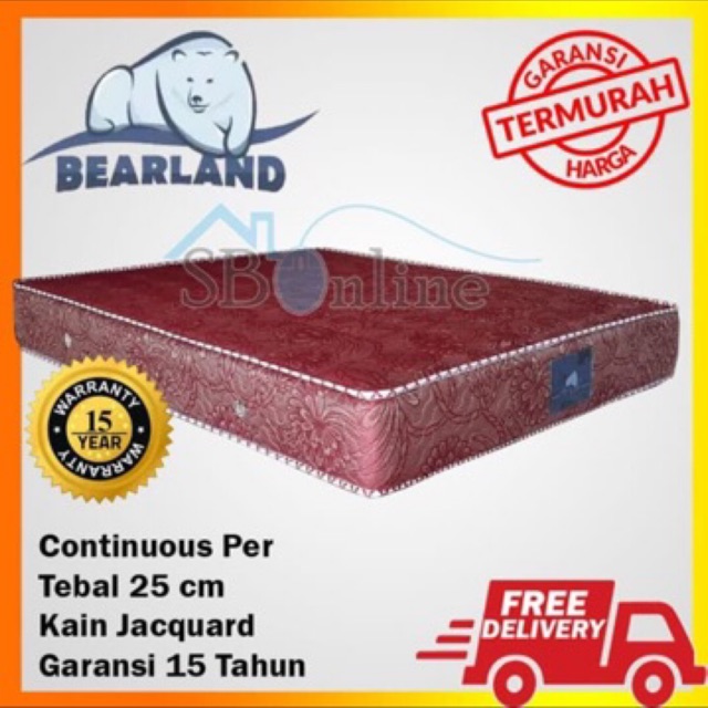 Matras Springbed Bearland Honey Tbl 25 cm- Garansi Per 15 Tahun