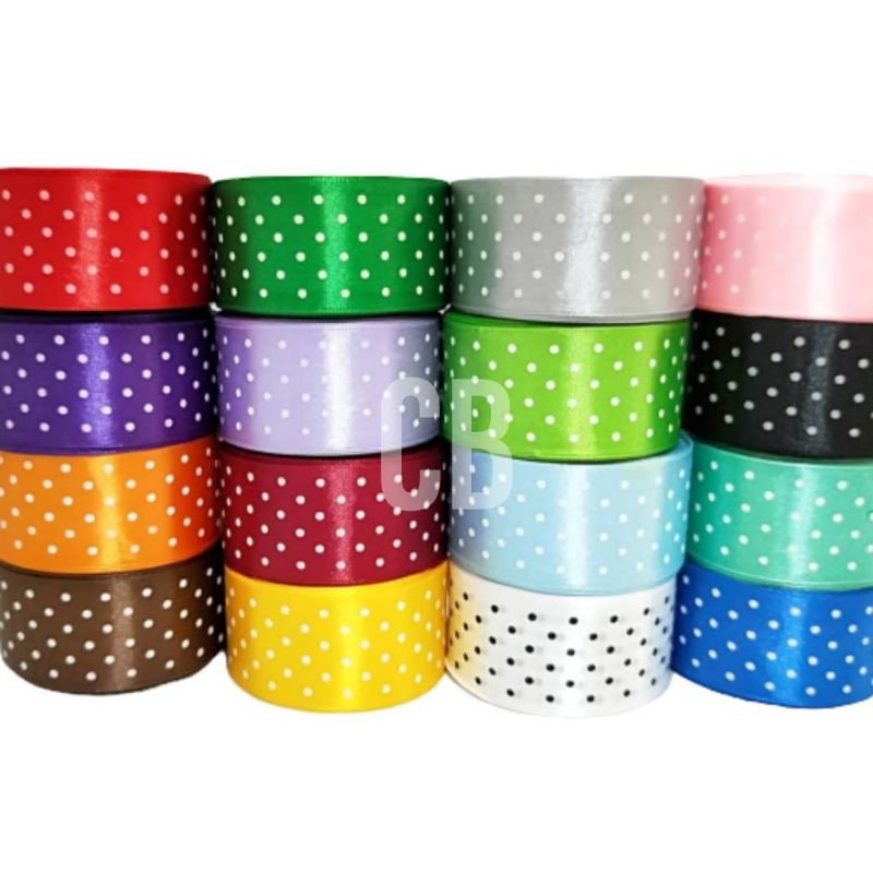 

Pita Satin Polkadot Pattern size 1.5inch 3,8cm Grosir