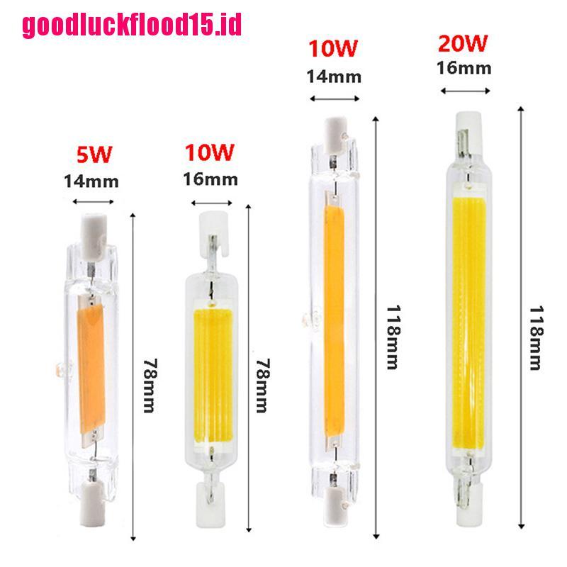 {LUCKID}LED Bulb R7S 78/118mm Dimmable COB Lamp Light Glass Tube Replace Halogen Lamp