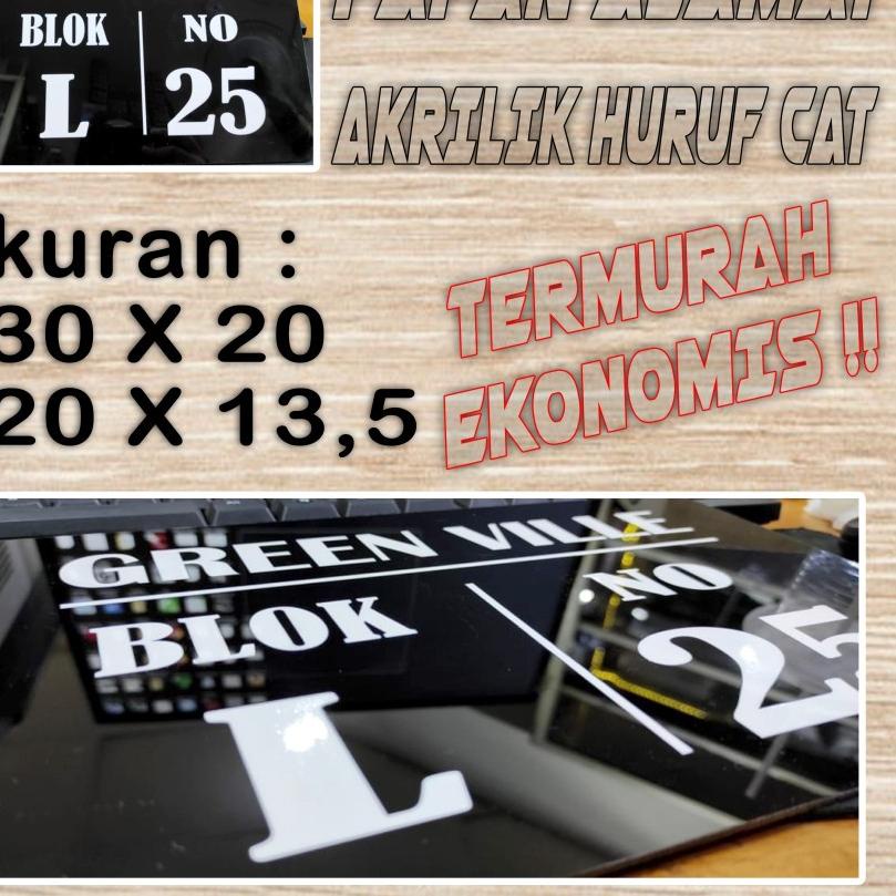 

[KODE PRODUK 9GITK6465] Papan Acrylic Akrilik ALAMAT nomor rumah EKONOMIS HARGA PROMO!!!