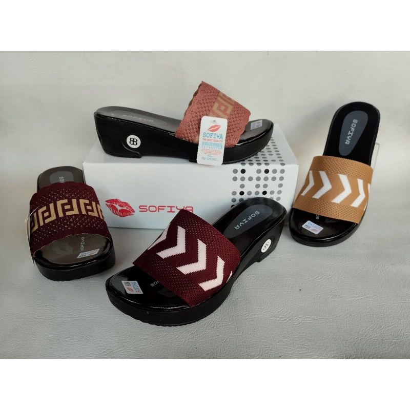 sandal wedges sofiya tali blink hak 7cm