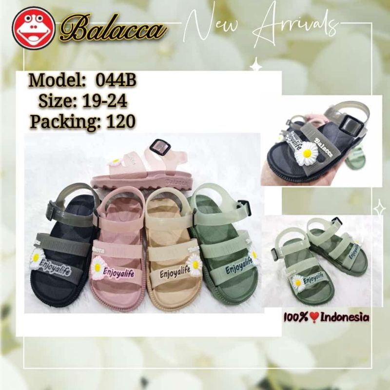 *NEW* Sandal Karet Tali Belakang Anak Bayi Perempuan BALACCA 044B Bunga Matahari