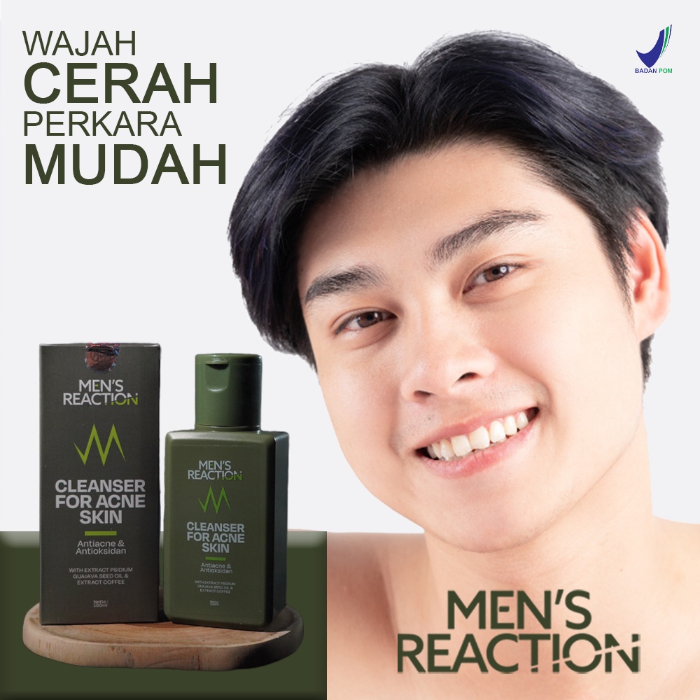 Sabun Muka Facial Wash Sabun Jerawat Men's Reaction Facialwash Cleanser