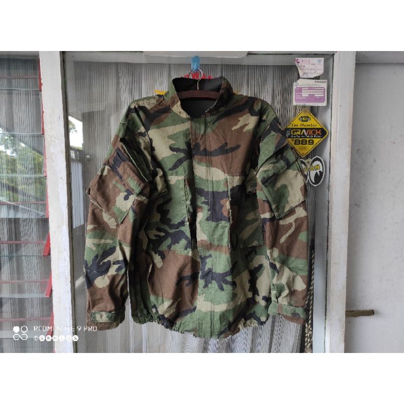 JAKET PARKA CWU DBU ARMY CAMO WOODLAND CHEMICAL USA NATO UN WW.