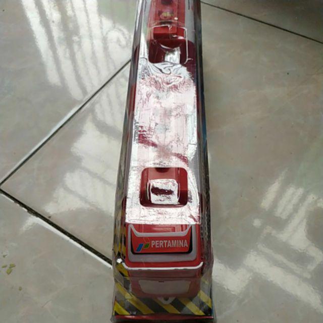 Mainan mobil truck gandeng minyak edukatif anak truk tanki 