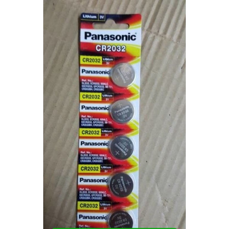 Baterai Lithium Panasonic 3V CR 2032 - Baterai Kancing 5pcs