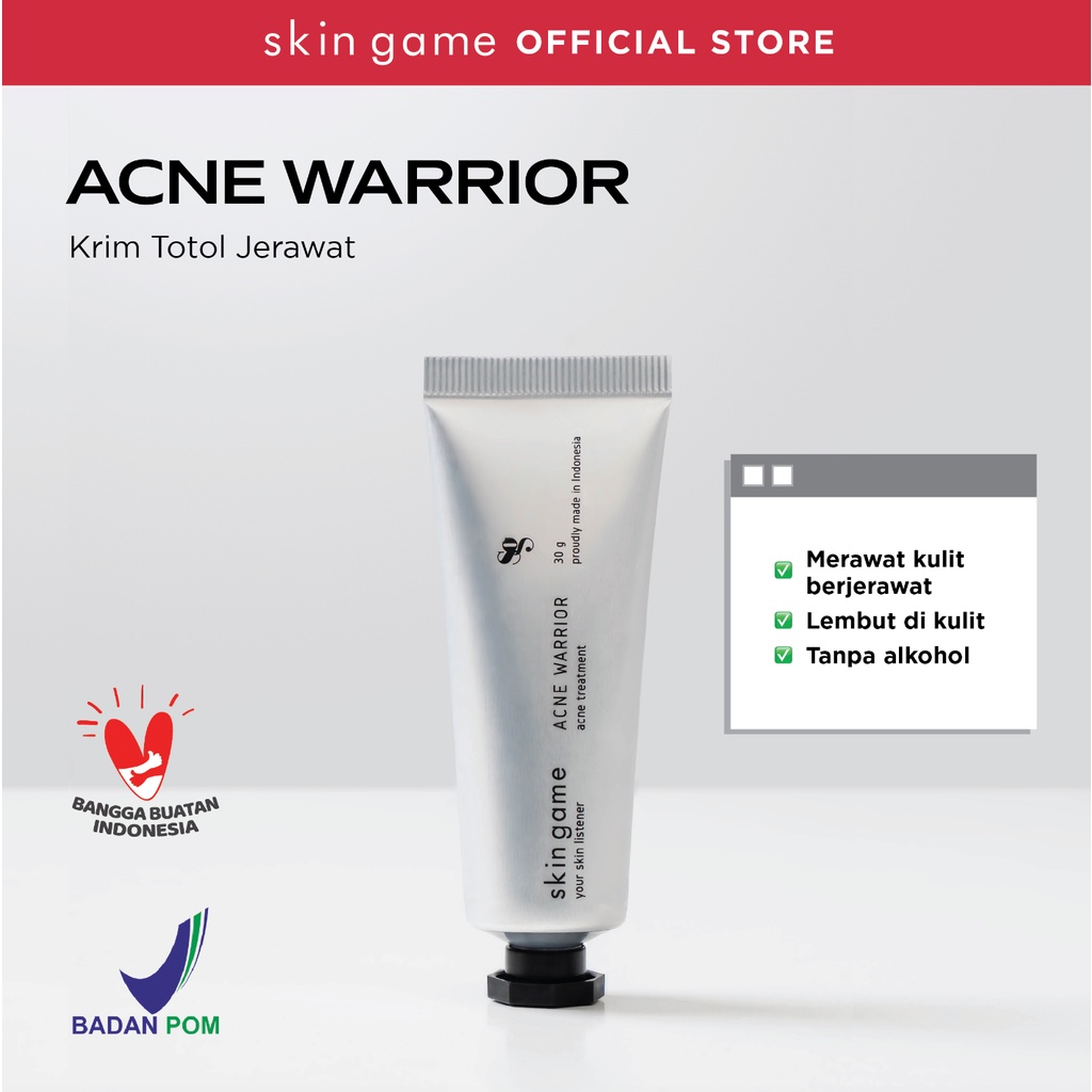 Jual Skin Game Acne Warrior 30 gr - Krim Jerawat Indonesia|Shopee Indonesia