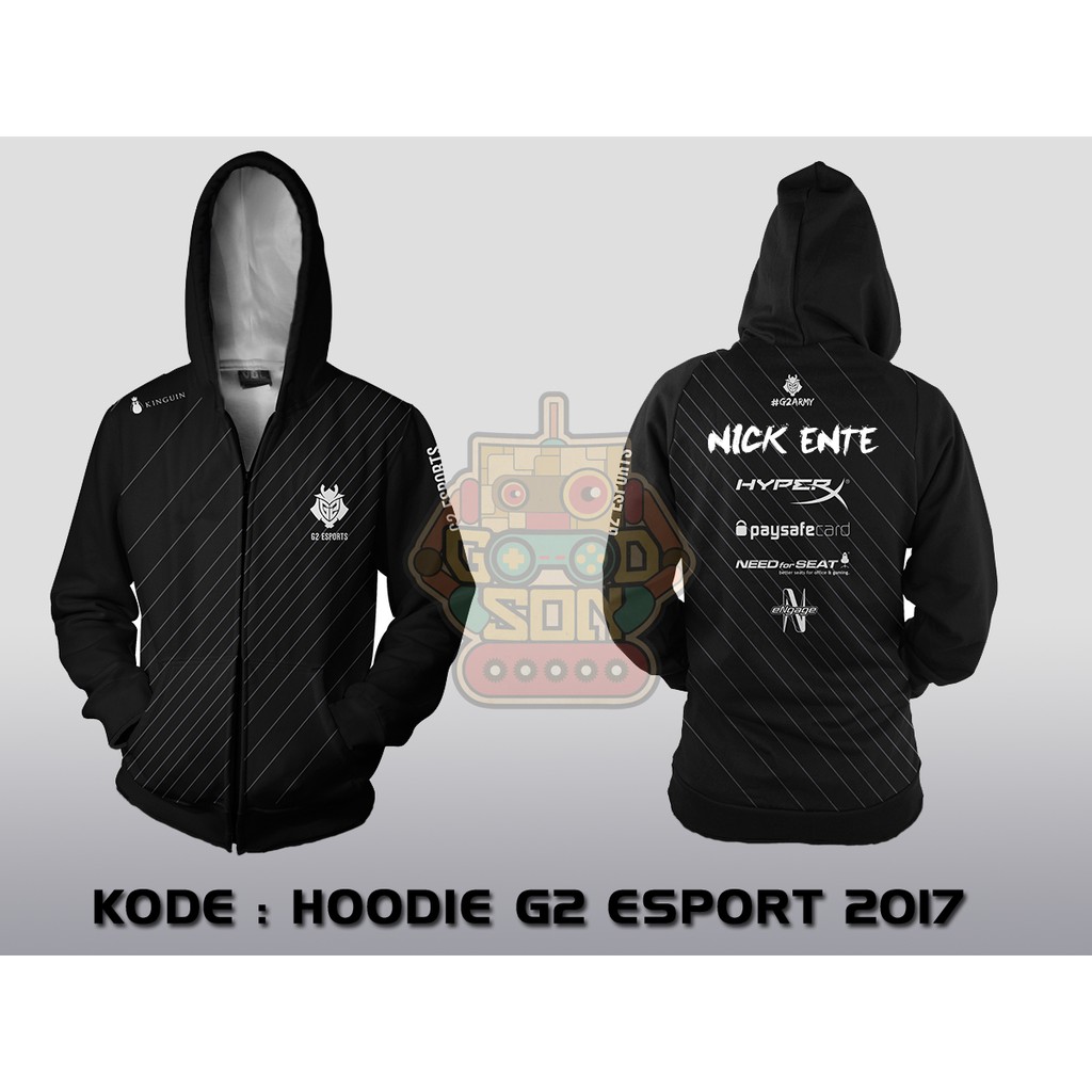 JAKET / HOODIE GAMING CSGO G2 ESPORT 2017