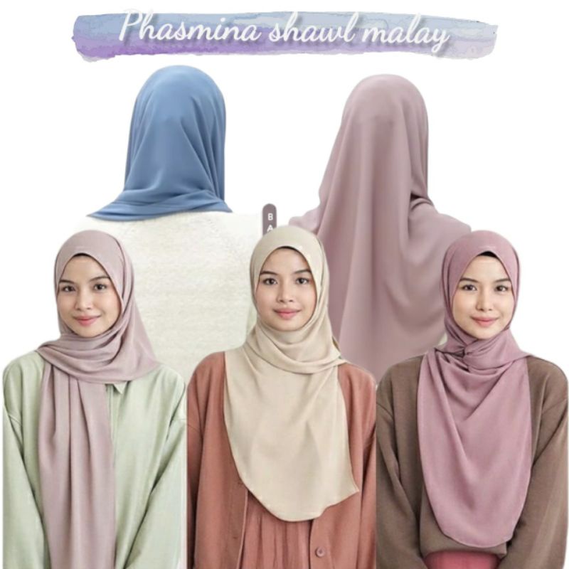 Pashmina Oval  Malaysia /  Pashmina Instan /  Ukuran 180x75 / Bahan Ceruty Babydoll Premium