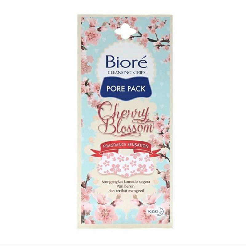 BIORE Pore Pack Black Strip Mens / Cherry Blossom / Batik / Citrus Crush isi 4 Pembersih Komedo