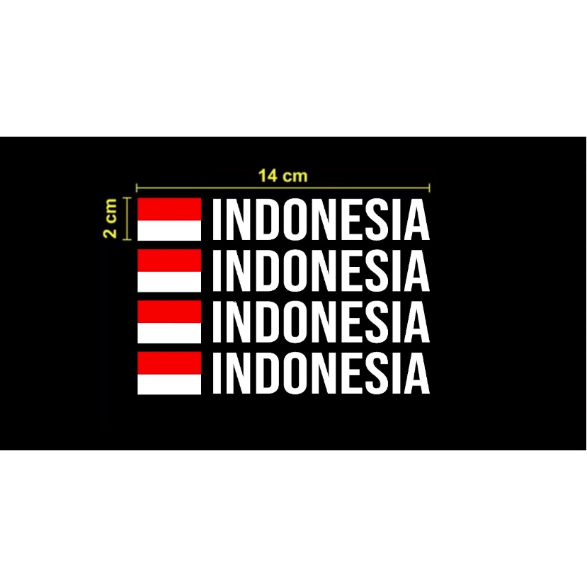 Stiker Bendera Indonesia dan Custom Nama untuk Sticker Mobil Motor