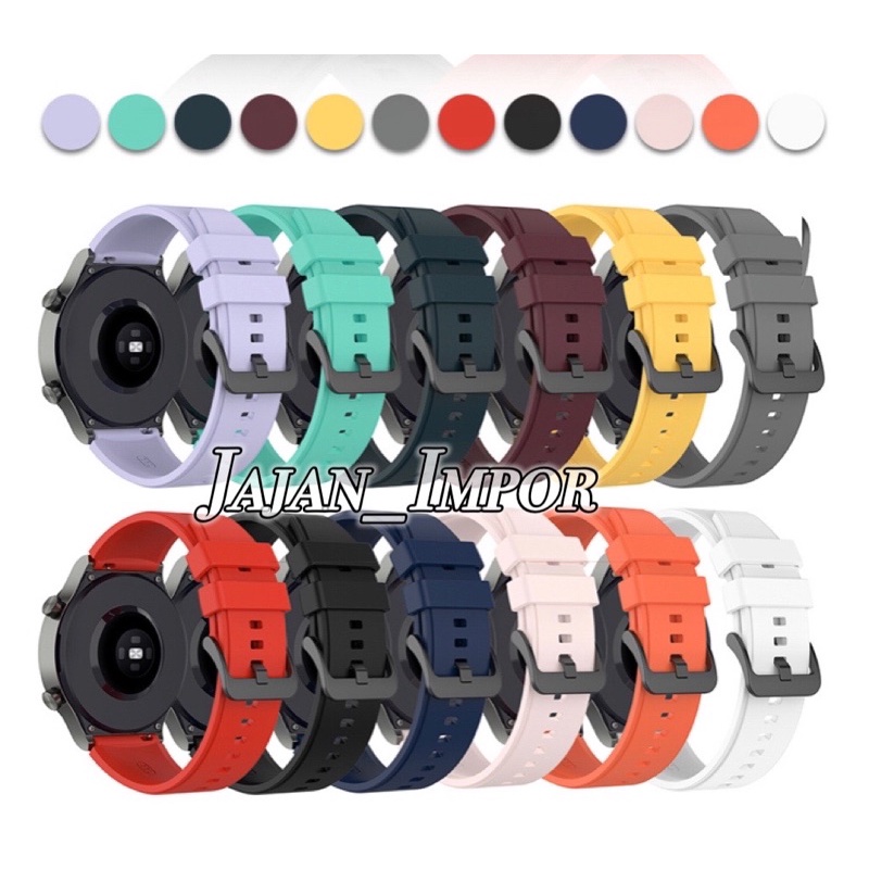 Universal 22mm Rubber Strap Tali Jam Karet Silikon Berkualitas High Quality