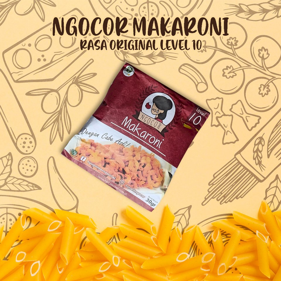 

Makaroni ngocor pedas level 10 jajanan murah ready stock langsung agen bisa jual lagi