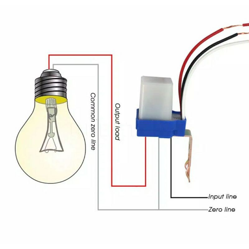 Sensor cahaya photocell ON/OFF otomatis 220 vac 10A untuk lampu Jalanan/outdoor