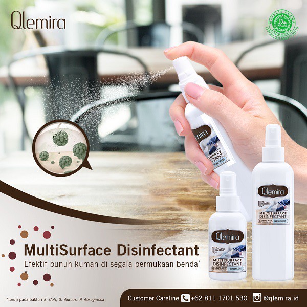 Qlemira MultiSurface Disinfectant 70 mL / Disinfektan / Desinfektan-4