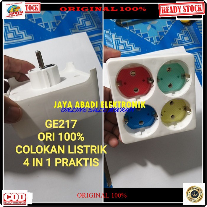 G217 COLOKAN LISTRIK 4IN1 4 IN 1 TERMINAL STEKR KEPITING STOP KONTAK SETRUM MULTIFUNGSI UNIVERSAL TAHAN PANAS PENAMBAH ORIGINAL LAMPU CABANG PRAKTIS TIDAK PERLU BONGKAR PASANG RUMAH TINGGAL COLOK SAJA DAN MENGHEMAT TEMPAT
