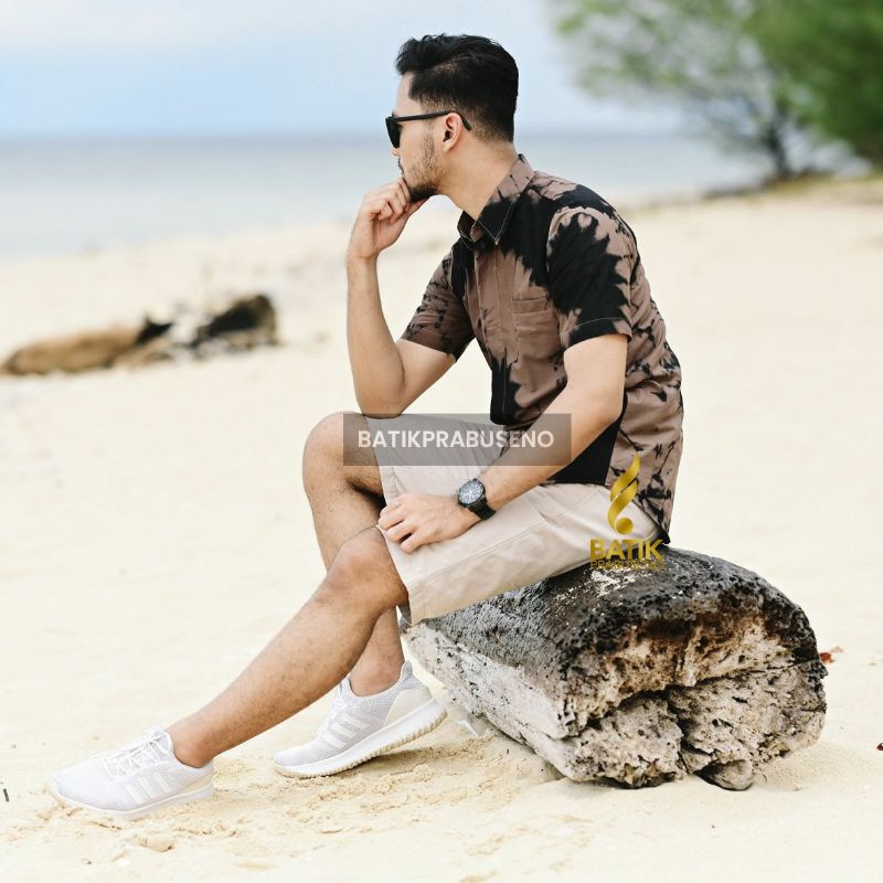 BRANTIEDIREKSO KEMEJA BATIK PRIA PRABUSENO ORIGINAL KATUN PRINTING FULL FURING HALUS ADEM SLIMFIT LE