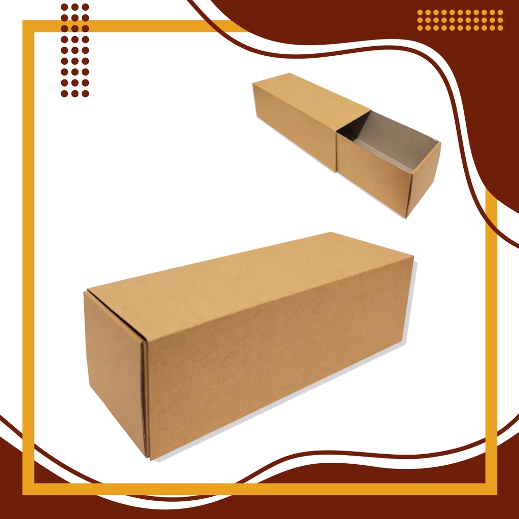 

Kardus Slidding Box - size 35 x 13 x 11 cm Kardus/Karton/Box/Hampers - Bisa Custom Sablon Printing