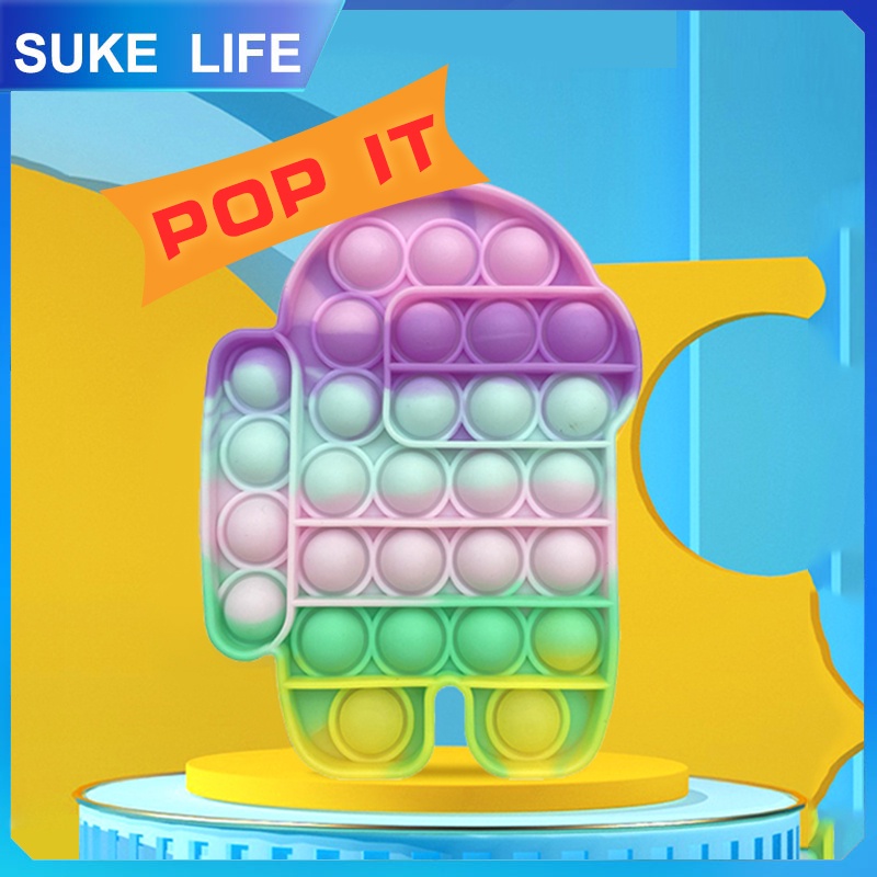 Pop it dadu Mainan Game Building Block Pop It Push Bubble Pereda Stres Untuk Anak Mainan Puzzle Jigs