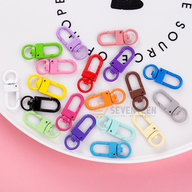 SEVENTEEN CARABINER MINI 360 DERAJAT GANTUNGAN KAIT WARNA GANTUNGAN KUNCI GANTUNGAN PENGAIT RANTAI MINI KEY CHAIN