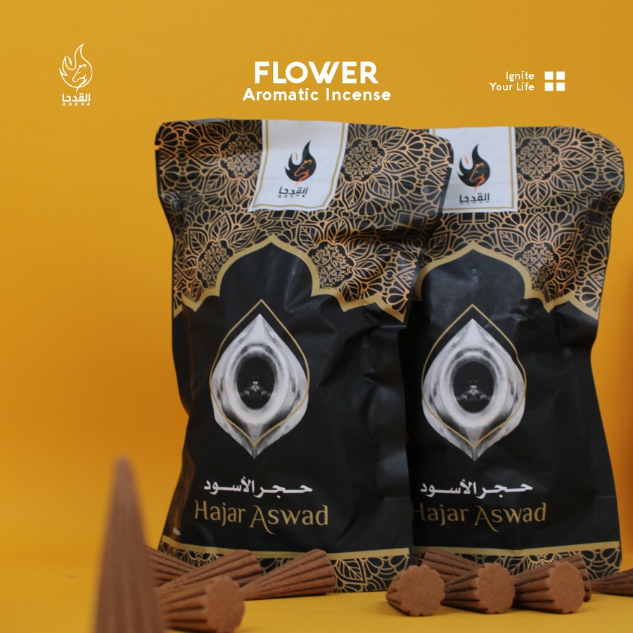 Bukhur Buhur Dupa Kerucut Aromaterapi Qodha isi 50 Pcs Aroma HAJAR ASWAD
