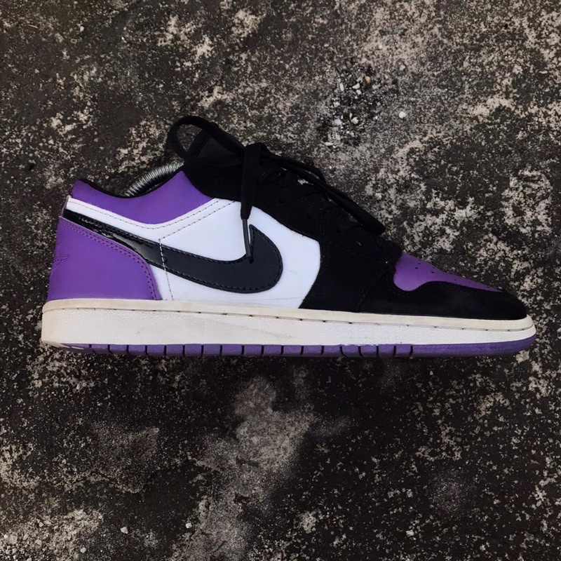 [PUSAT SEPATU SECOND] Jordan 1 Low Court Purple White