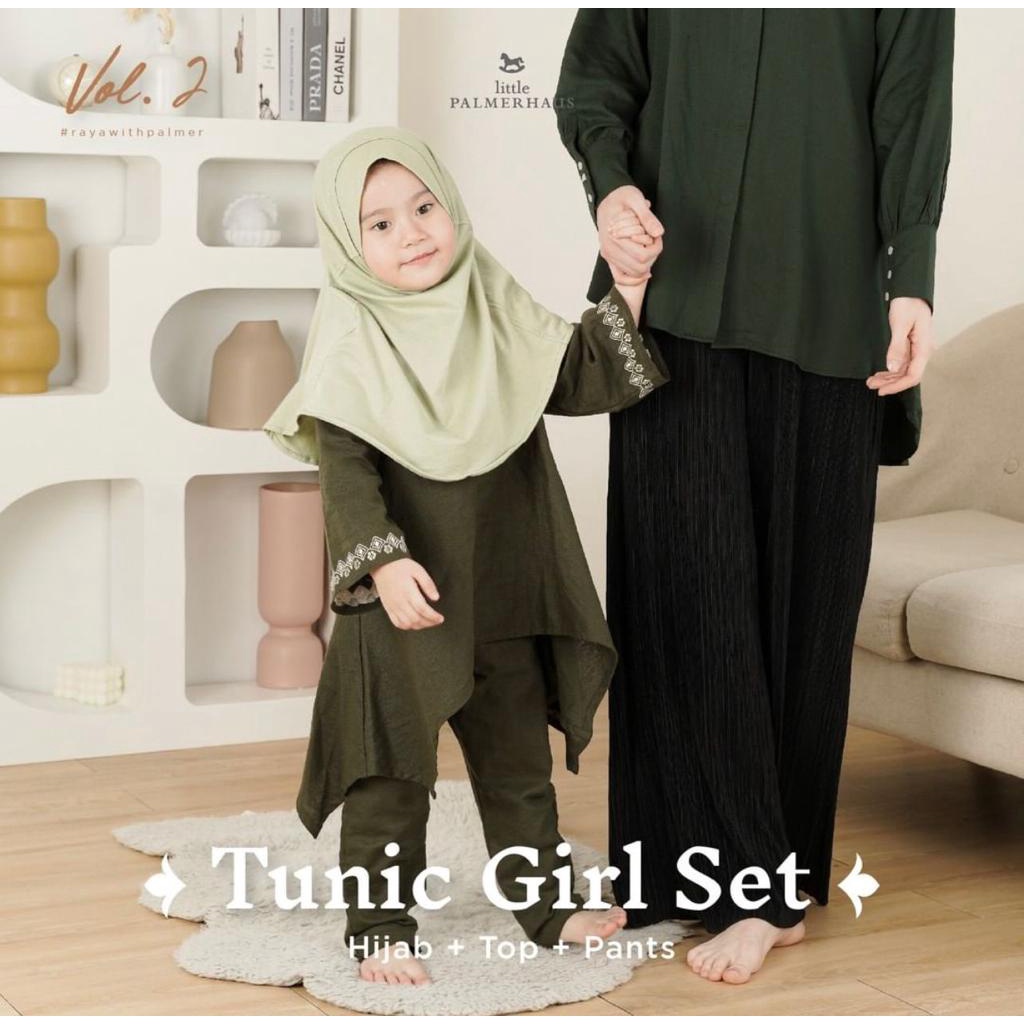 Little Palmerhaus Classic Tunic Set Setelan Tunik Anak Perempuan