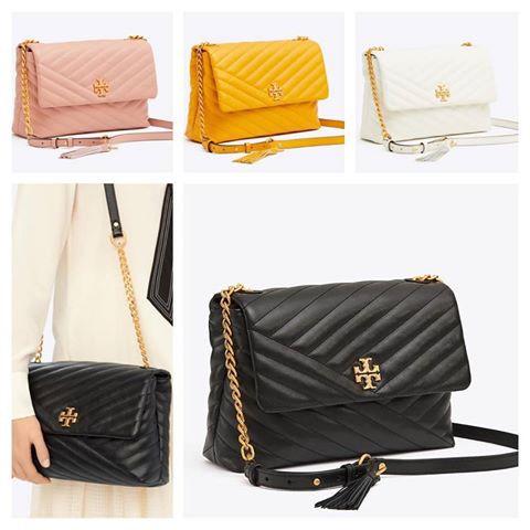 tory burch chevron flap bag