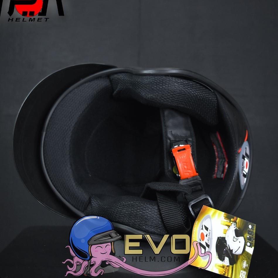 Update Terbatas HELM JPN BOGO ORIGINAL SNI KACA DATAR ORIGINAL FLAT VISOR HITAM BENING - HELM JPN RETRO