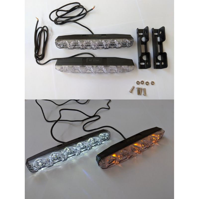 DRL LAMPU SENJA 9 LED SUPER DAN LAMPU SEIN SEPASANG WATERPROOF