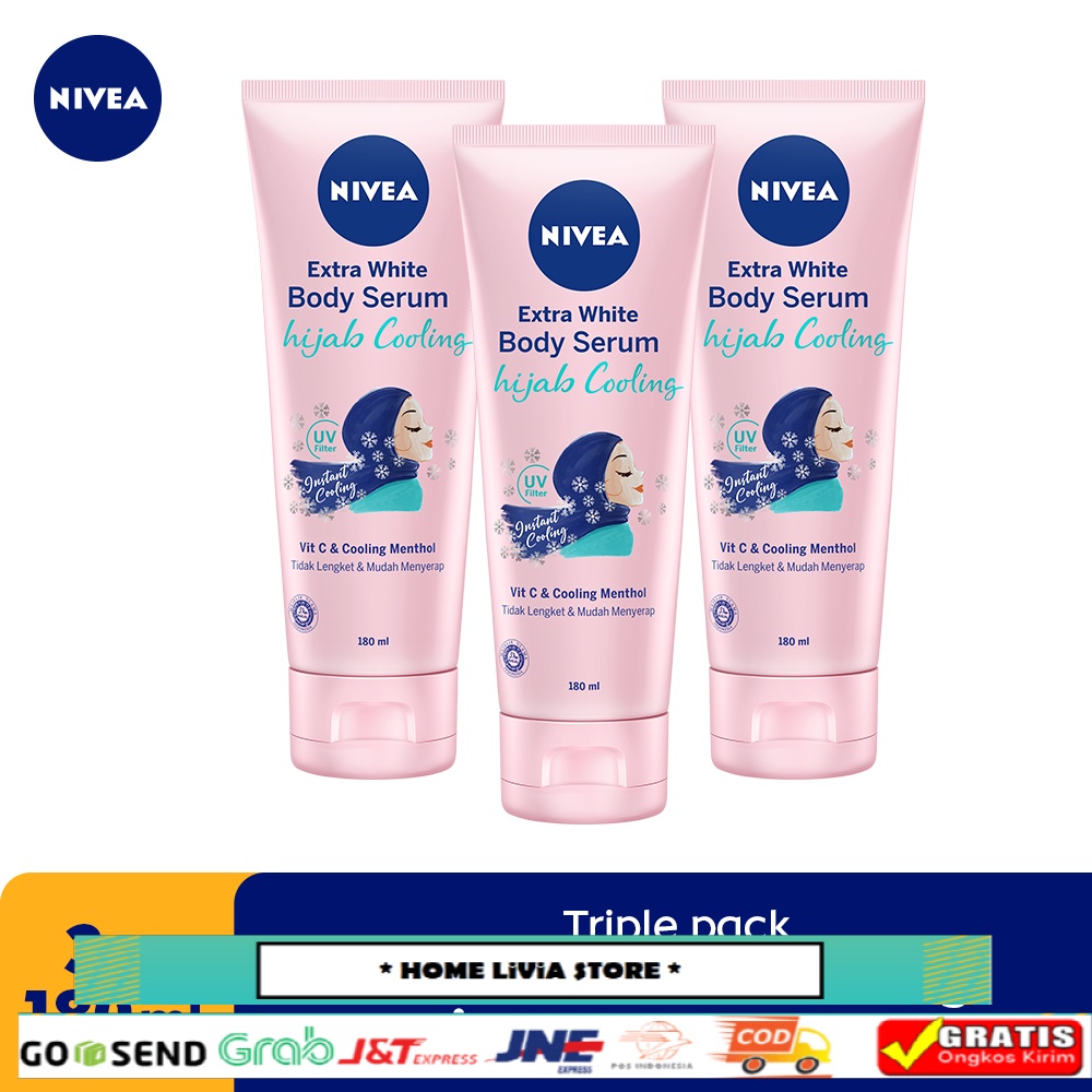 Jual Nivea Extra White Body Serum Hijab Cooling Instant Cooling X Ml Shopee Indonesia