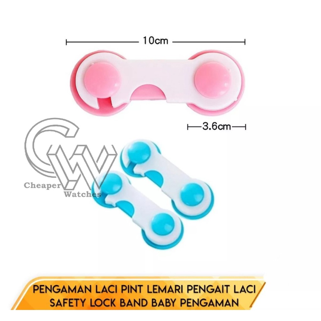Cheaper-Kunci Pengaman Pintu Jendela Safety Baby Locker Lock Lemari Laci Kulkas Microwave
