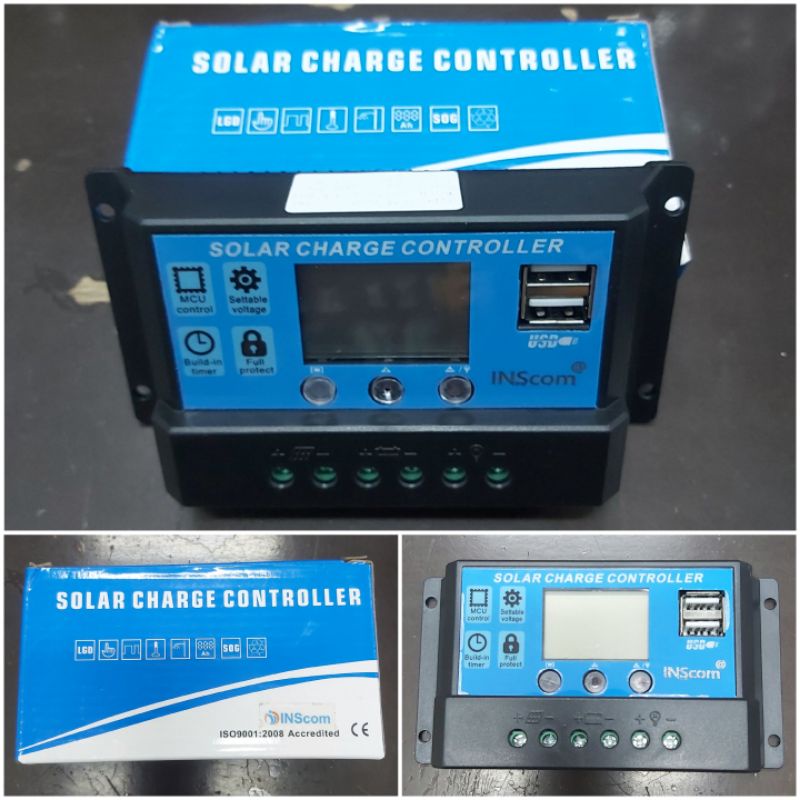 SOLAR CHARGE CONTROLLER INSCOM 20A / KONTROLLER SOLAR PANEL 12V/24V