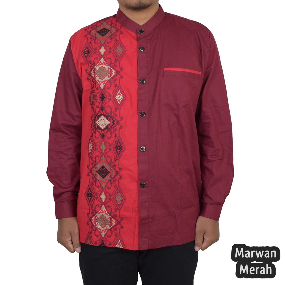  Baju Koko Pria Marwan 2 Pilihan Warna Shopee Indonesia