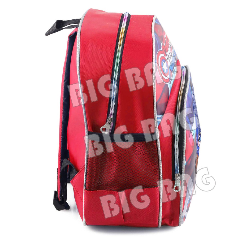 Tas Ransel Anak Laki Laki Karakter CAPTAIN AMERICA - HALF WAYS - RANSEL LED UKURAN TK