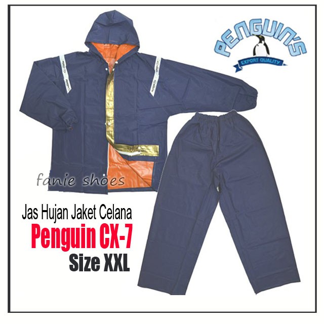 Jas Hujan Penguin's CX-7 XXL / Jas Hujan Jaket Celana / Jas Hujan PVC / Jas Hujan Tebal