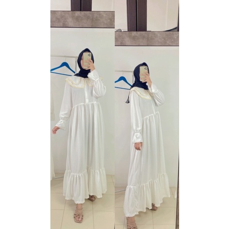 long dress kerah korea