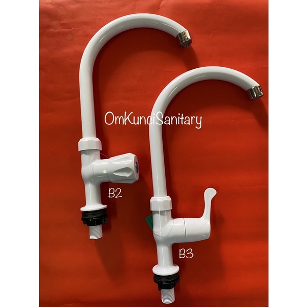Kran Angsa Tanam Keran Air Cuci Piring Sink Plastik PVC Soligen B2 B3