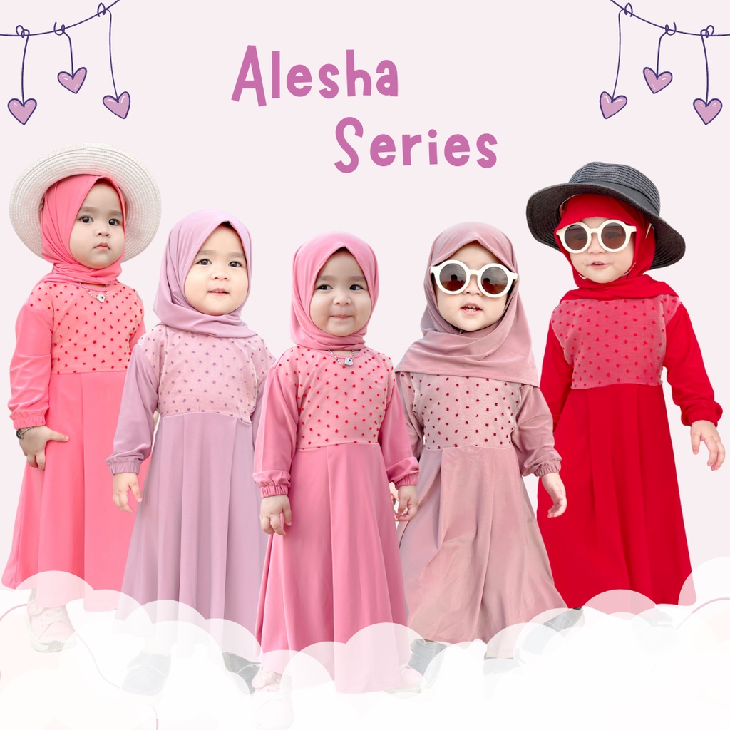 HONEYBLOSSOM gamis bayi perempuan cantik / gamis bayi perempuan 1 tahun alesha series