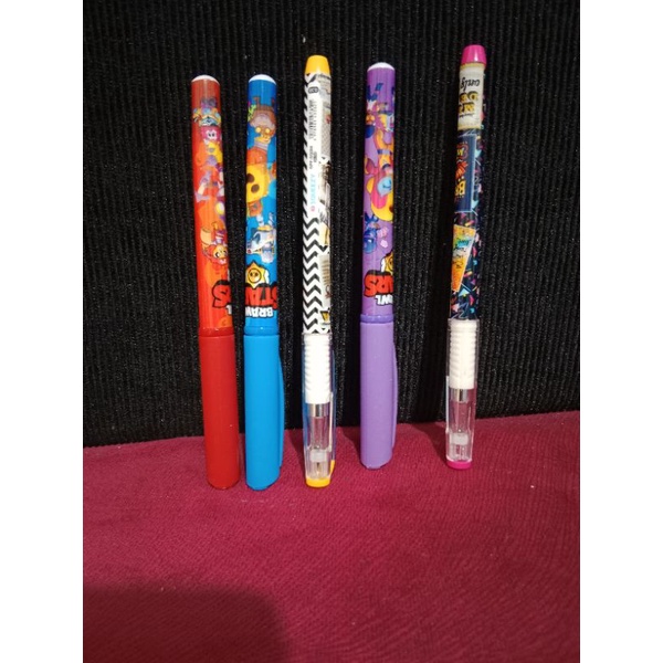 Pen gel / Pena warna hitam caracter / pulpen gel