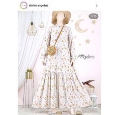 sofia dress calica flower frosted almond atelier angelina