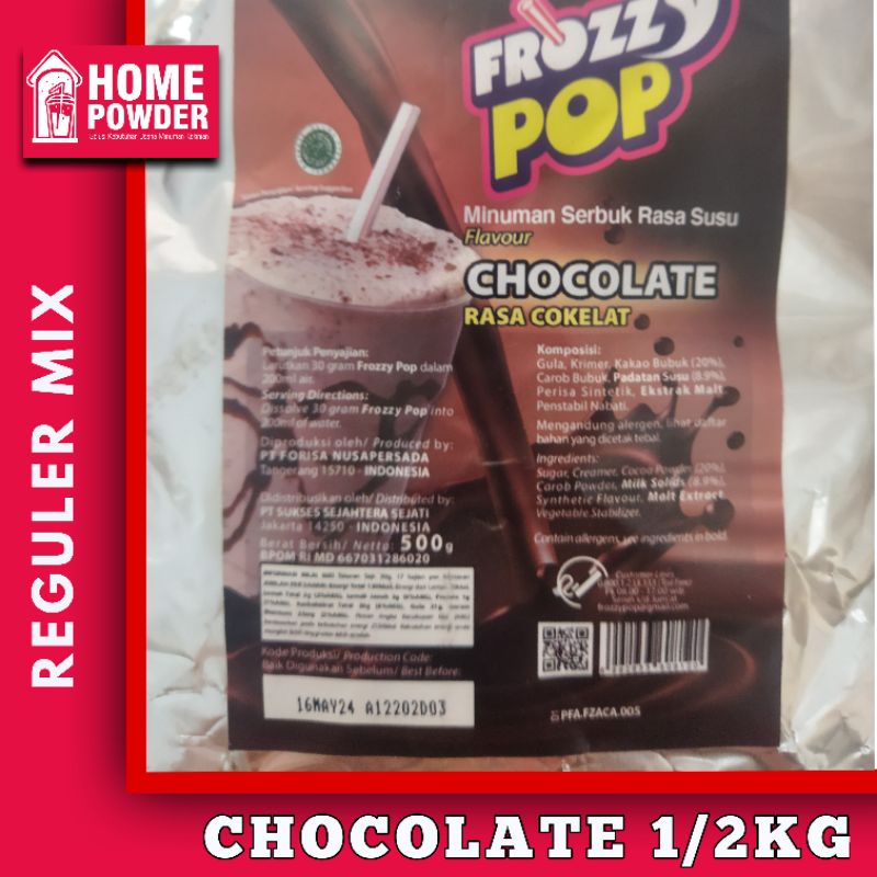 

Bubuk Minuman Murah Enak Rasa Chocolate Coklat 1/2Kg Frozzy Pop